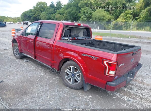 1FTEW1EF3GFB97034 2016 FORD F150 Red Rear left