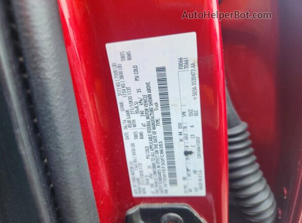 1FTEW1EF3GFC66353 2016 FORD F150 Red Engine compartment view