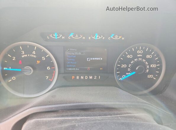 1FTEW1EF4GKD12179 2016 FORD F150 Black Вид щитка приладів