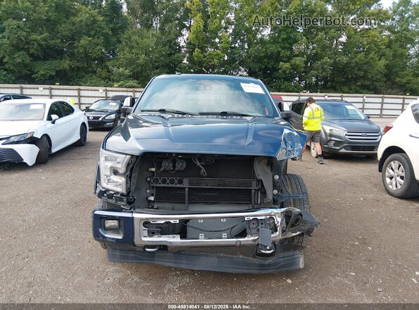1FTEW1EF4HFA81486 2017 FORD F150 Blue Instrument cluster view