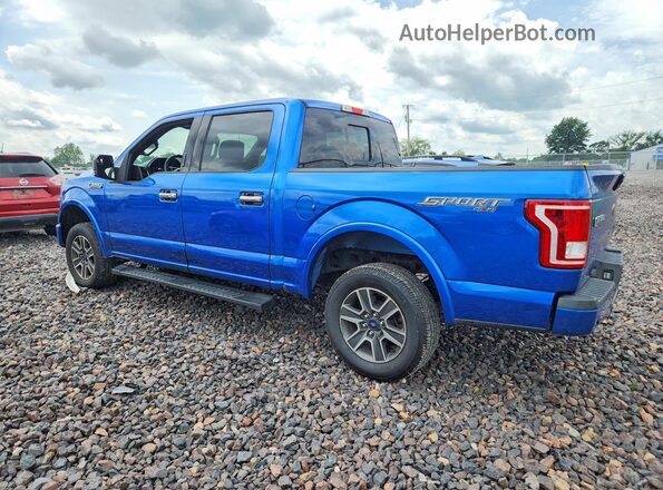 1FTEW1EF5GFC27344 2016 FORD F150 Blue Tył lewy