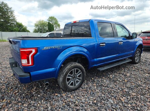 1FTEW1EF5GFC27344 2016 FORD F150 Blue Tył prawy