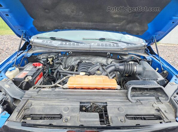 1FTEW1EF5GFC27344 2016 FORD F150 Blue Widok wnętrza z tyłu