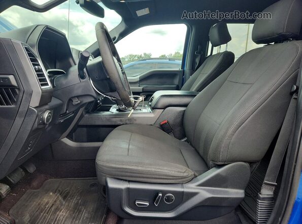 1FTEW1EF5GFC27344 2016 FORD F150 Blue Widok wnętrza z przodu