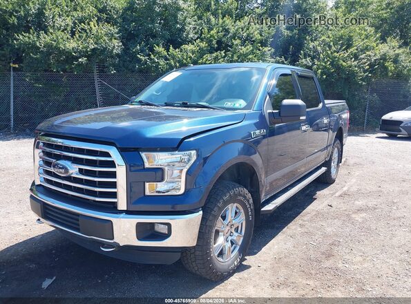 1FTEW1EF5GFD09588 2016 FORD F150 Синий Передняя левая четверть