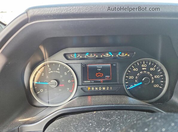 1FTEW1EF7GFA24763 2016 FORD F150 White Вид щитка приладів