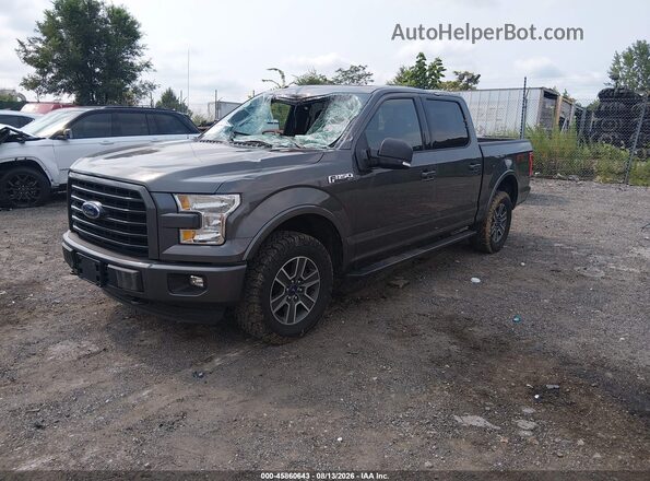 1FTEW1EF7GFC97377 2016 FORD F150 Gray Առջևի ձախ երեք քառորդ տեսարան