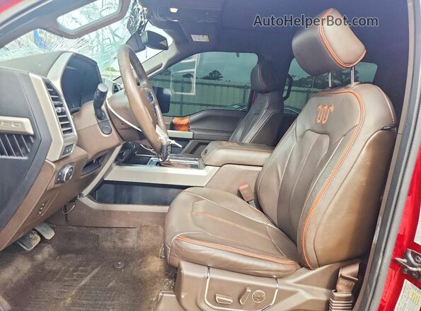 1FTEW1EF7HFB62076 2017 FORD F150 Red Front interior view