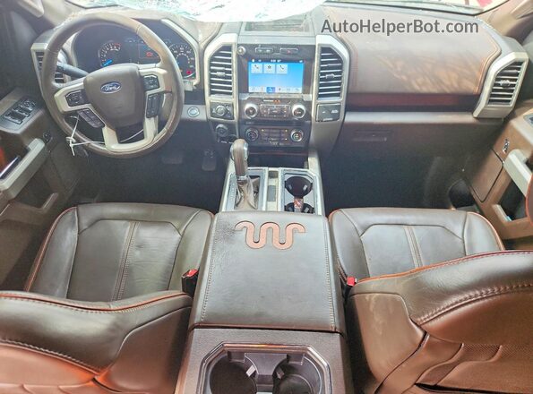1FTEW1EF7HFB62076 2017 FORD F150 Red Dashboard view