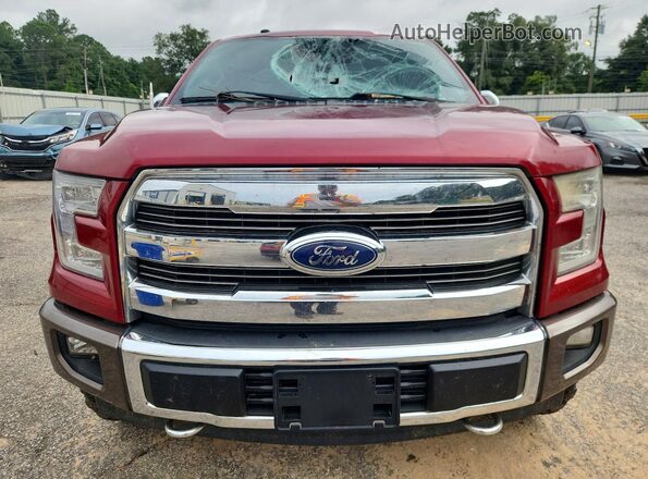 1FTEW1EF7HFB62076 2017 FORD F150 Red Front view