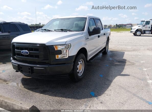 1FTEW1EF7HKE40451 2017 FORD F150 Серебряный Передняя левая четверть