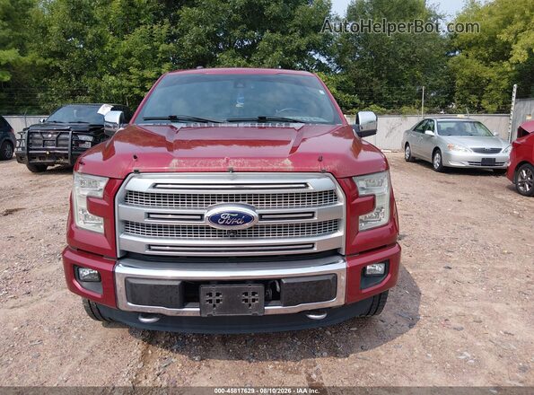 1FTEW1EF9GFD21677 2016 FORD F150 Red Սարքավորումների վահանակի տեսք