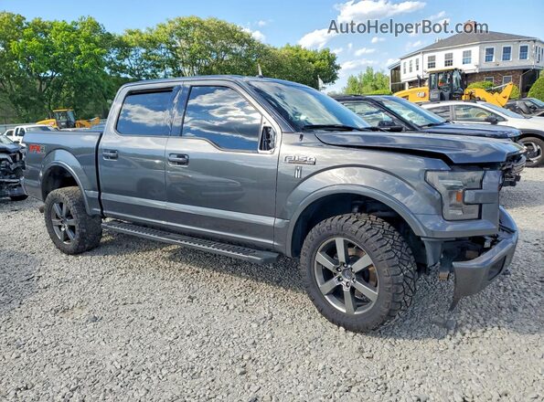 1FTEW1EF9HFC64446 2017 FORD F150 Серый Передняя правая четверть