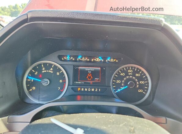 1FTEW1EG0GKF94281 2016 FORD F150 Red ხელსაწყოთა პანელის ხედი