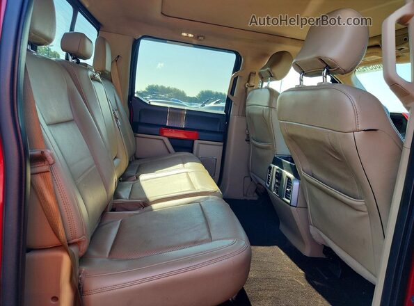 1FTEW1EG1GFB60198 2016 FORD F150 Red უკანა სავარძლების ხედი