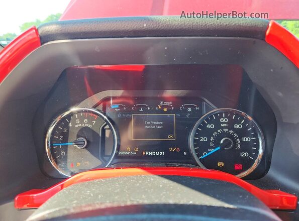 1FTEW1EG1GFB60198 2016 FORD F150 Red ხელსაწყოთა პანელის ხედი