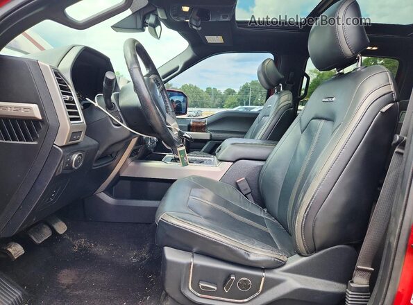 1FTEW1EG1GFC37183 2016 FORD F150 Red Вид салону спереду