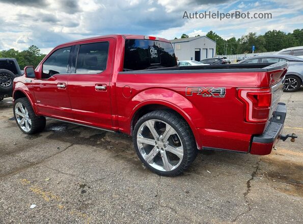1FTEW1EG1GFC37183 2016 FORD F150 Red Задня ліва чверть