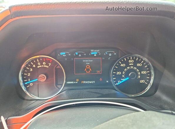 1FTEW1EG1GFC37183 2016 FORD F150 Red Вид щитка приладів