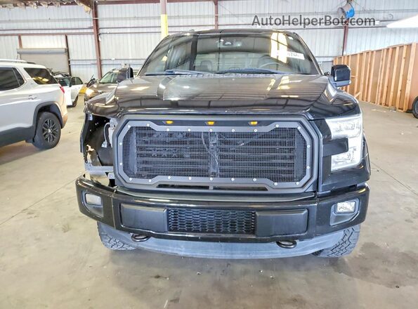 1FTEW1EG1GFC37409 2016 FORD F150 Black Front view