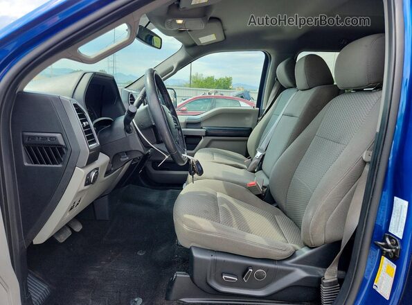 1FTEW1EG1JFA04668 2018 FORD F150 Blue Vista interior delantera