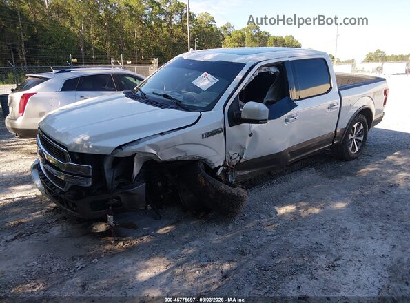 1FTEW1EG1JFD36898 2018 FORD F150 White Vista tres cuartos delantera izquierda