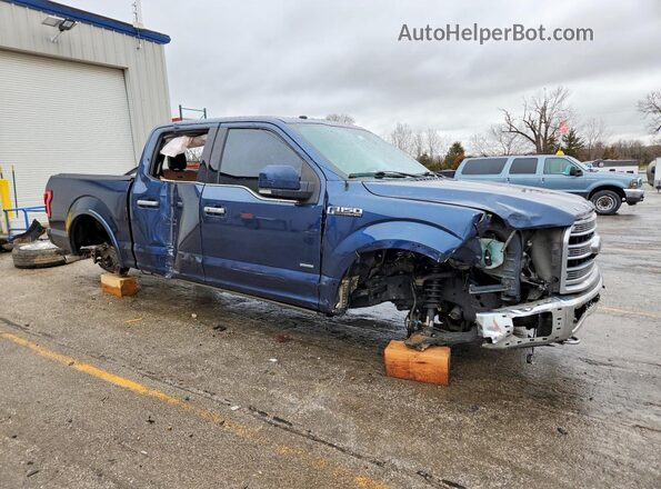 1FTEW1EG2HFC20474 2017 FORD F150 Blue Передня права чверть