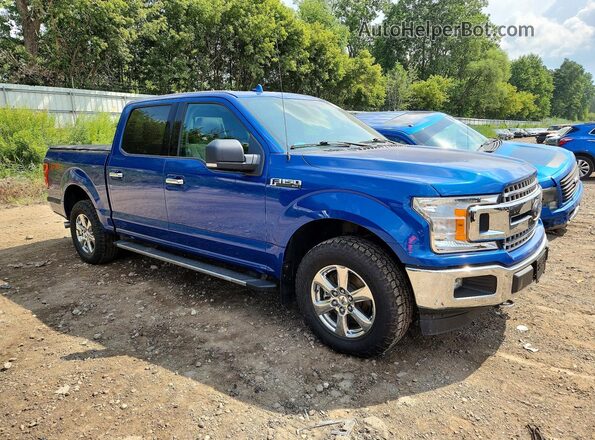 1FTEW1EG2JFB57169 2018 FORD F150 Синий Передняя правая четверть