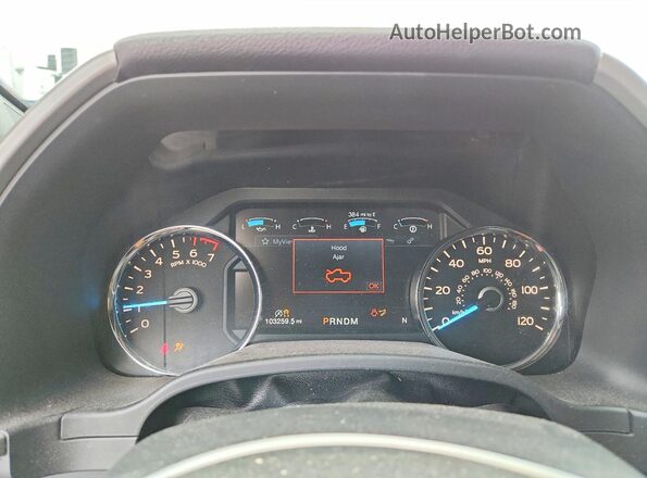 1FTEW1EG2JKC01887 2018 FORD F150 Черный Вид щитка приборов