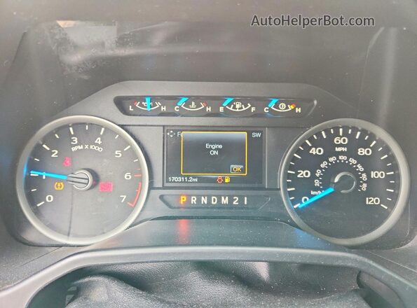 1FTEW1EG3GKF82853 2016 FORD F150 Black Вид щитка приладів