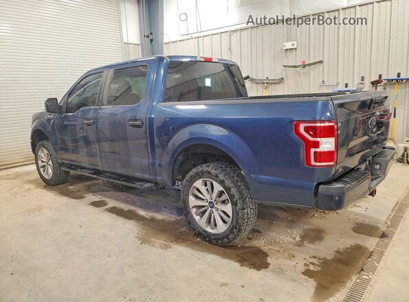 1FTEW1EG4JKD20105 2018 FORD F150 Blue უკანა მარცხენა
