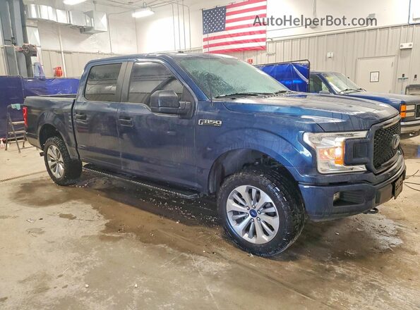 1FTEW1EG4JKD20105 2018 FORD F150 Blue წინა მარჯვენა