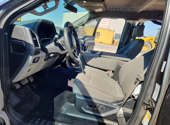 1FTEW1EG5GKF71109 2016 FORD F150 Gray წინა სალონის ხედი
