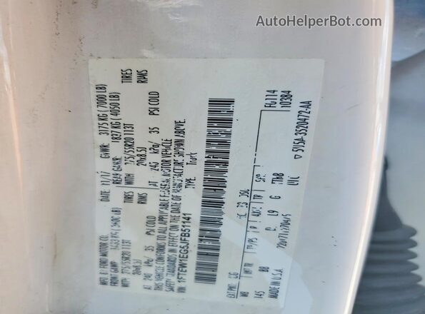 1FTEW1EG5JFB51141 2018 FORD F150 White Vista del compartimento del motor
