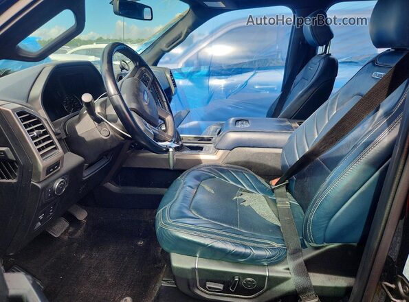 1FTEW1EG5JFC58982 2018 FORD F150 Black Front interior view