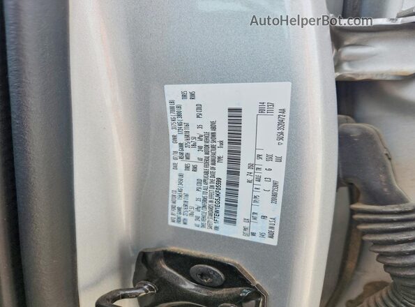 1FTEW1EG5JKF05599 2018 FORD F150 Silver VIN კოდის სტიკერის ხედი