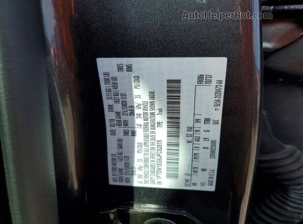 1FTEW1EG6JFC62815 2018 FORD F150 Gray Вид наклейки з VIN-кодом