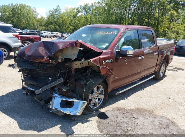 1FTEW1EG7GFB67303 2016 FORD F150 Maroon წინა მარცხენა ხედი სამი მეოთხედიდან