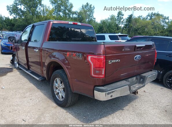 1FTEW1EG7GFB67303 2016 FORD F150 Maroon უკანა მარცხენა