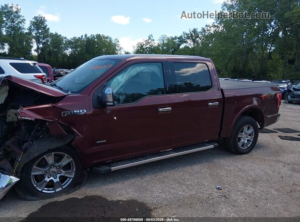 1FTEW1EG7GFB67303 2016 FORD F150 Maroon სალონის 360-გრადუსიანი ხედი