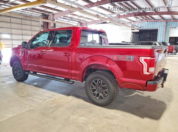 1FTEW1EG7GFB98115 2016 FORD F150 Burgundy Trasero izquierdo
