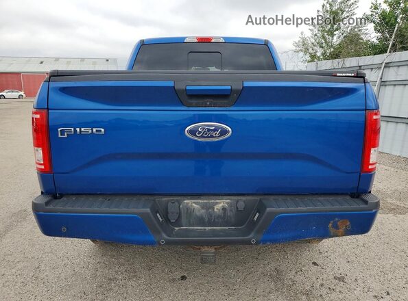 1FTEW1EG7HFB43892 2017 FORD F150 Blue Вид ззаду