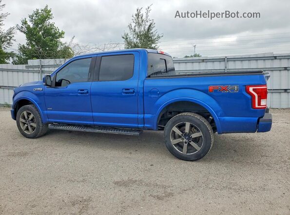 1FTEW1EG7HFB43892 2017 FORD F150 Blue Задня ліва чверть
