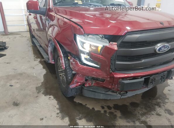 1FTEW1EG7HKE37204 2017 FORD F150 Red Вид спереду
