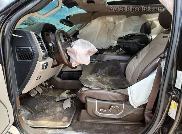 1FTEW1EG7KFC45491 2019 FORD F150 Black Widok wnętrza z przodu