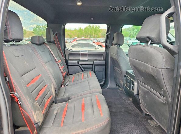 1FTEW1EG8GFC35074 2016 FORD F150 Black Vista de los asientos traseros