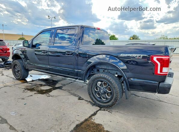 1FTEW1EG8GFC35074 2016 FORD F150 Black Trasero izquierdo