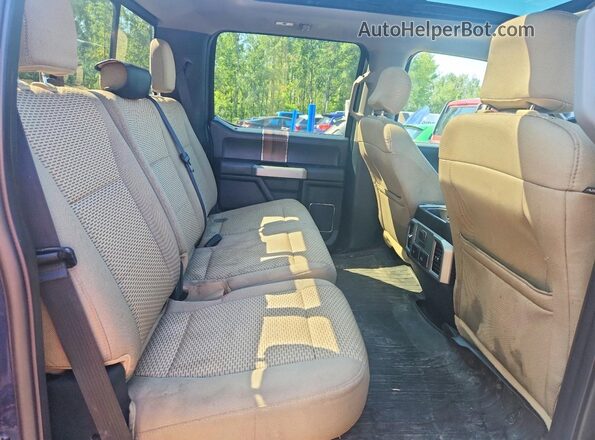 1FTEW1EG8HFC72787 2017 FORD F150 Blue Rear seats view