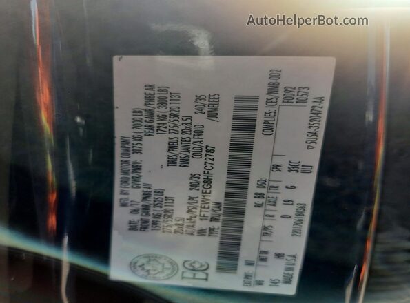 1FTEW1EG8HFC72787 2017 FORD F150 Blue Engine compartment view