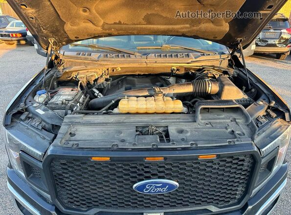1FTEW1EG8JFA84485 2018 FORD F150 Black წინა სალონის ხედი